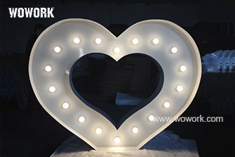 marquee lights-hollow heart-1m